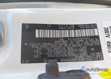 2013 Toyota Sienna Limited V6 7 Passenger z USA, uszkodzony, nr VIN 5TDYK3DC9DS291149